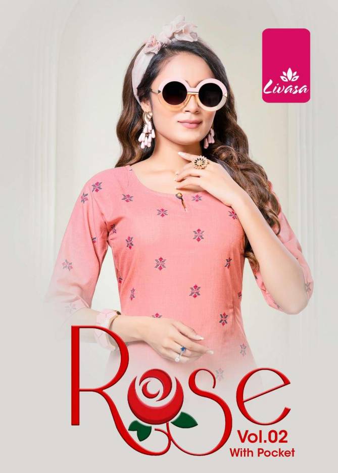 Livasa Rose 2 Cotton Printed Regular Wear Kurti Collection